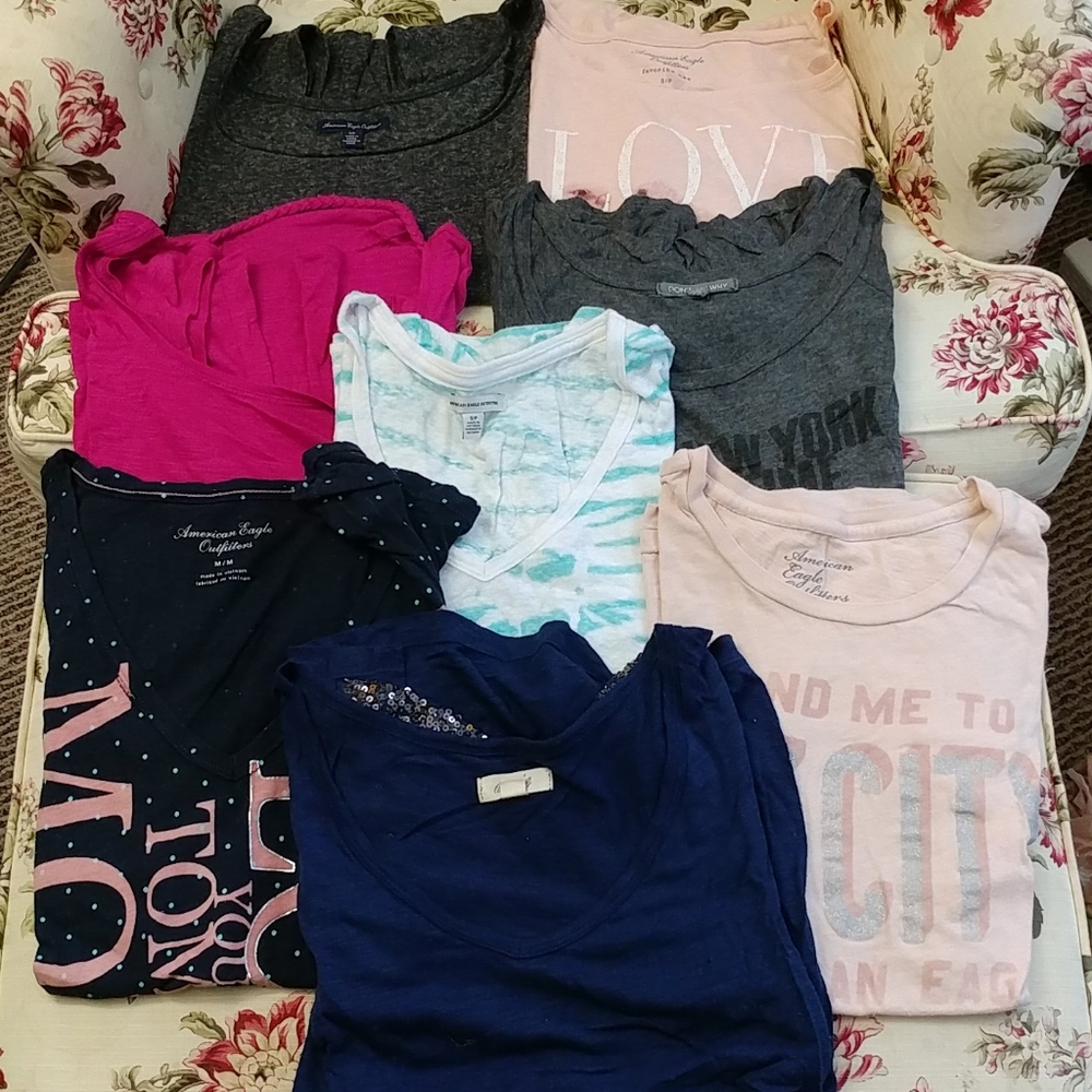 Set of 8 Aerie/AEO American Eagle t-shirts